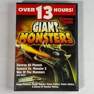 Giant Monsters 9 Movie Collection DVD Set (3 Discs) Gamera Sci-Fi Kaiju 13 Hours